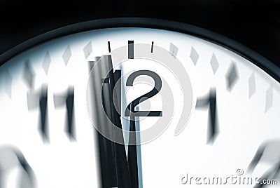 One Minute to 12 oclock Stock Photo