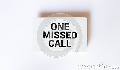 One missed call on the smartphone screen Stock Photo