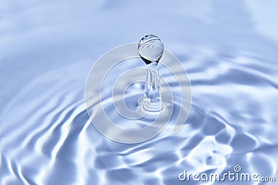 136.One or more drops of water splashing into waves and undefined shapes. Wallpaper Stock Photo