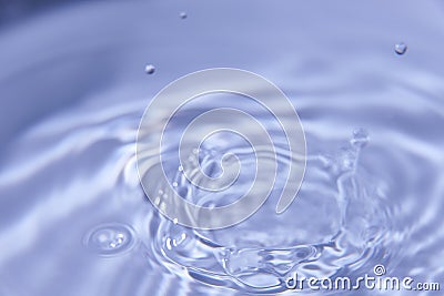 034.One or more drops of water splashing into waves and undefined shapes. Wallpaper Stock Photo