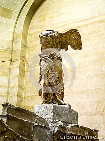 Statue Winged Victory Paris Louvre Editorial Stock Photo