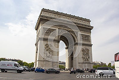 Arc de Triomphe de l`Ã‰toile Paris Editorial Stock Photo