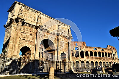 One of the most famous structure in Rome: Editorial Stock Photo