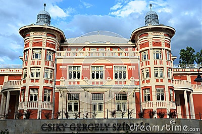 One of the most famous theater building in Kaposvar city Editorial Stock Photo