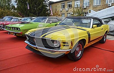 One of the most legendary American cars - the Ford Mustang 1970 Editorial Stock Photo