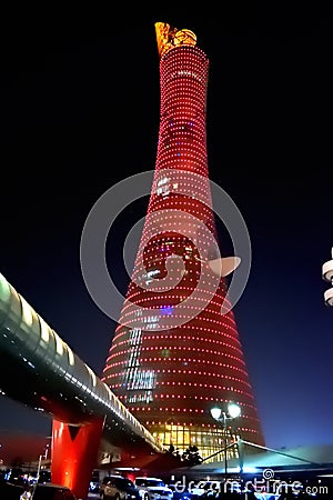 One the most longest tower In Doha Qatar Editorial Stock Photo