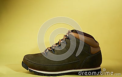 One new modern hiking shoe Stock Photo