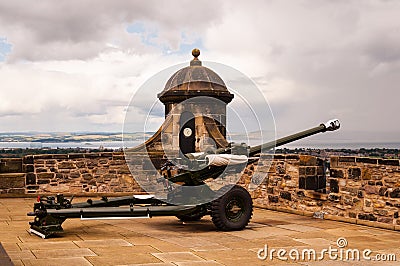 One o'clock gun at edinburgh castle, scotland Stock Photo