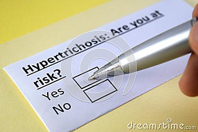 Questionnaire about health problems Stock Photo