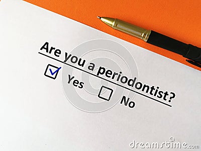 Questionnaire about specialist Stock Photo