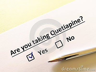 Questionnaire about psychiatry Stock Photo