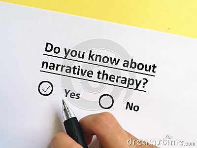 Questionnaire about psychotherapy Stock Photo