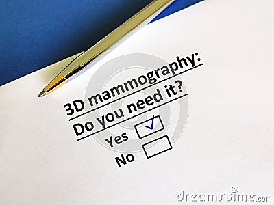 Questionnaire about radiology Stock Photo