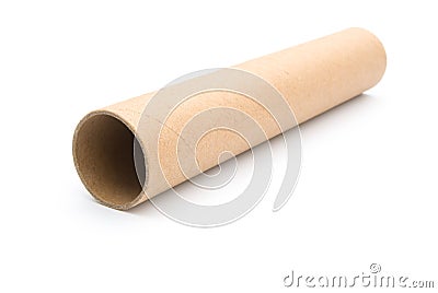 One piece of empty toilet roll Stock Photo