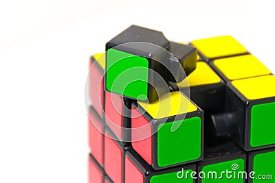 One piece off a magic cube for problem solving Editorial Stock Photo