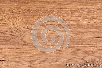One-piece wooden plank with a predominant knot. Stock Photo