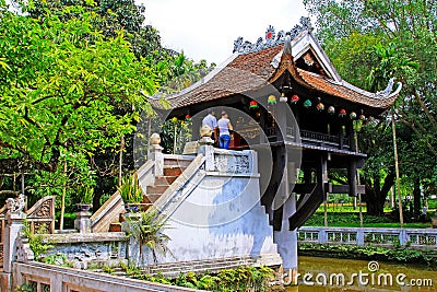 One Pillar Pagoda, Hanoi Vietnam Editorial Stock Photo