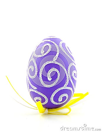 One purple easter egg Stock Photo