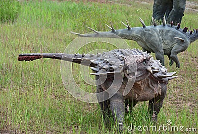 The one reconstructions of Mesozoic Ankylosaurs Editorial Stock Photo