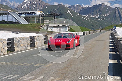 One of red Ferrari take part in the CAVALCADE 2018 event along t Editorial Stock Photo