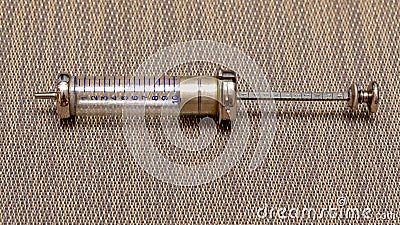 One Reusable Syringe Stock Photo