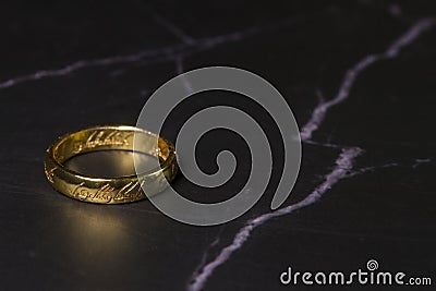 One Ring from lord of the rings Editorial Stock Photo