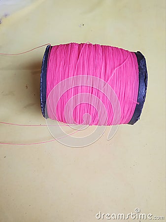 one roll of yarn for kite flying Stock Photo