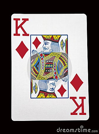King of diamonds card with clipping path Stock Photo