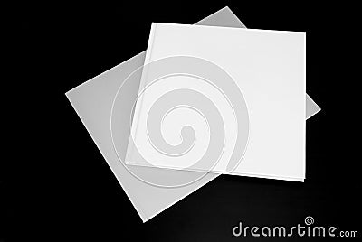 One silver one white book isolated Stock Photo