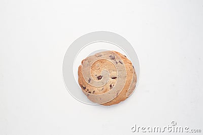 Single cookie in white background Stock Photo