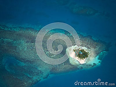 One small coral island Stock Photo