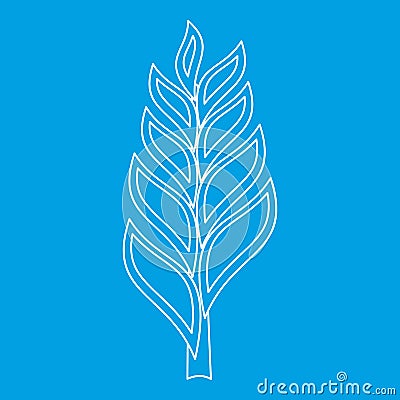 One spica icon, outline style Vector Illustration