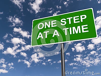 One step at a time Stock Photo