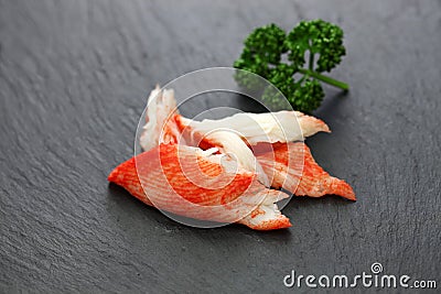 One of surimi products, imitation crab stick Stock Photo