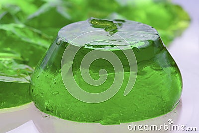 One sweet green jelly Stock Photo