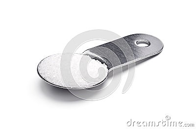 One tablespoon of sugar on white background Stock Photo