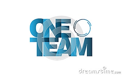 One Team Vector Illustration