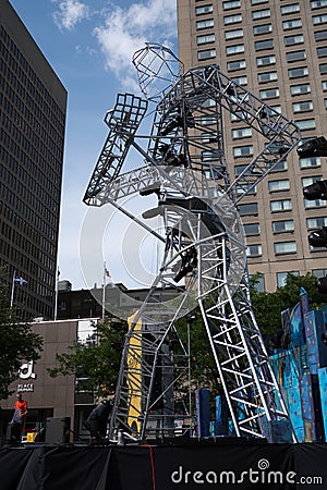 One of three giant structures during circus festival Editorial Stock Photo