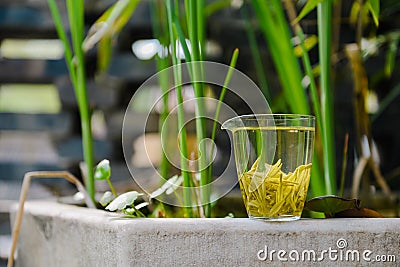 One of the three largest non-alcoholic beverages in the world for Chinese green tea Stock Photo