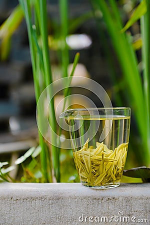 One of the three largest non-alcoholic beverages in the world for Chinese green tea Stock Photo