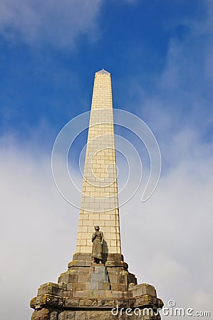 One Tree Hill Obelisk Stock Photo