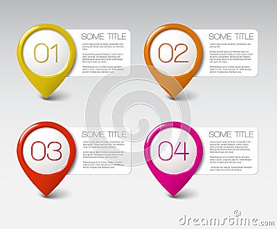 One two three four - vector progress icons Vector Illustration