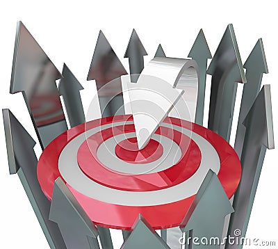 One Unique Arrow Better Than Rest Find Target Stock Photo