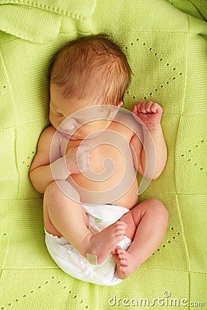 One week old newborn baby Stock Photo