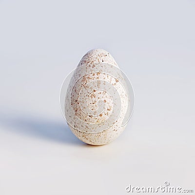 One white spotted turkey egg Stock Photo