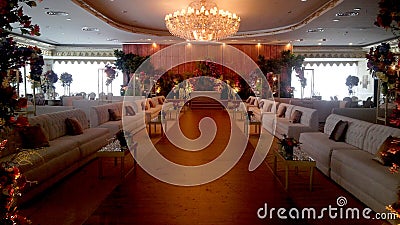 Engagement and wedding party hall decoration picture for every imaginable venue Stock Photo