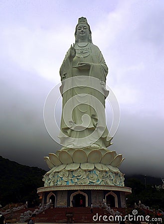 One of the World`s largest statues of Buddha , Vietnam, Danang Editorial Stock Photo
