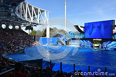 One World show at SeaWorld Orlando in Florida Editorial Stock Photo