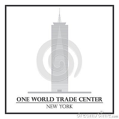 One world trade center. Vector illustration decorative design Vector Illustration