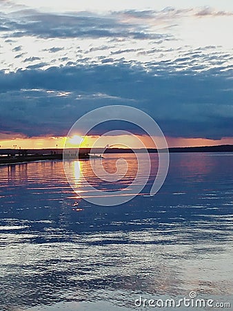 The Onega embankment of Petrozavodsk Karelia Stock Photo